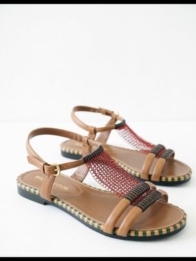 Sergio Rossi Flat Strappy Sandals